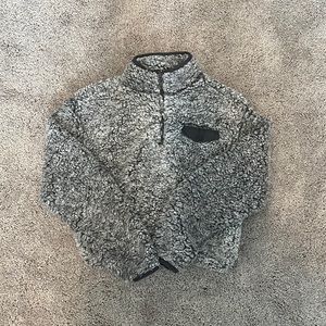 Gray Fuzzy Half-Zip